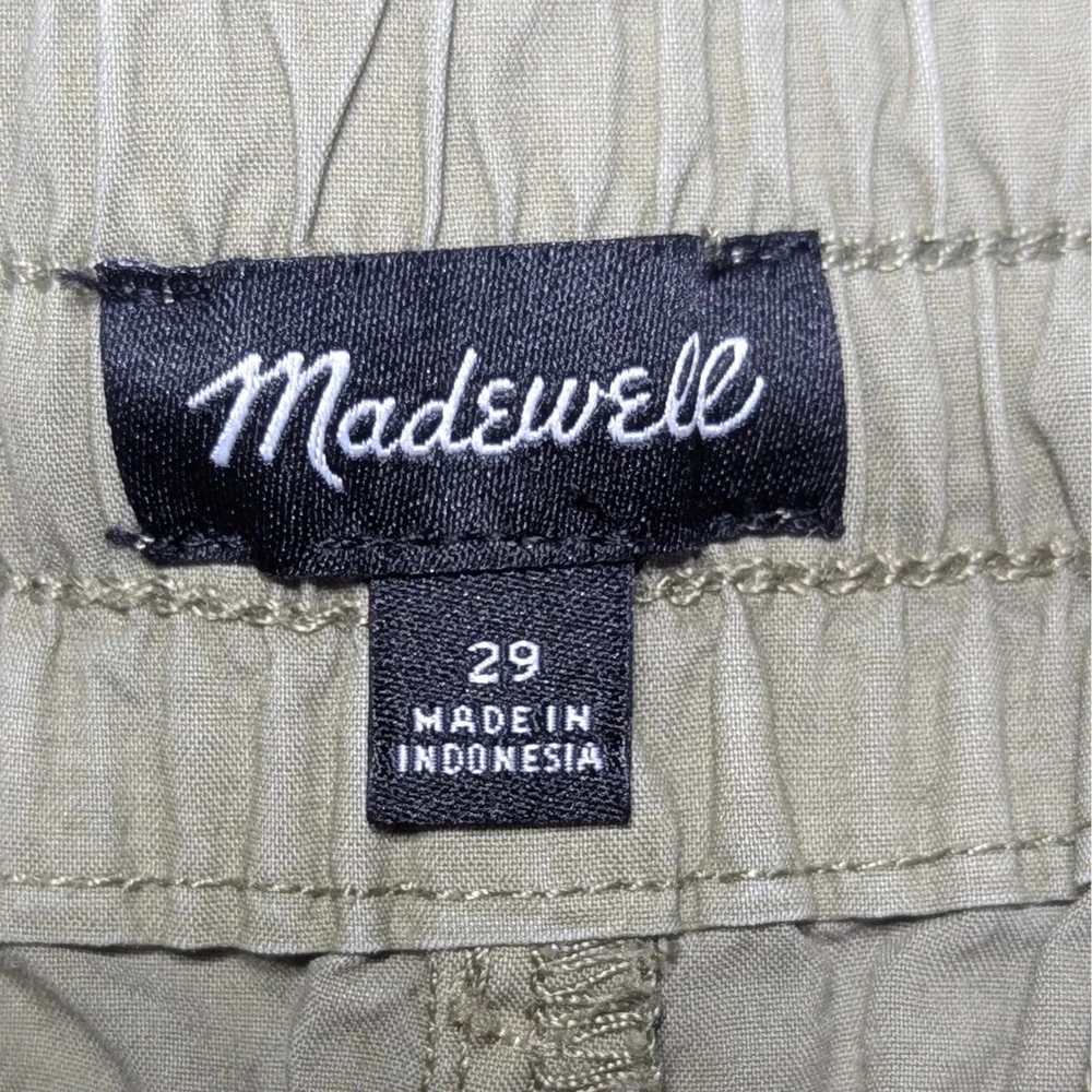 Madewell‎ Women Pull-On Shorts Cotton Blend 29 Sage Green Elastic Back Inseam 5